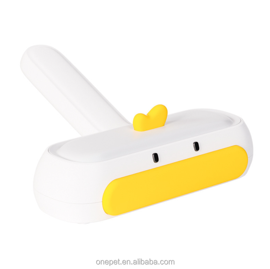 Pet Hair Remover Roller Brush Scraper Animal Hair Sticker Yellow Duck Design Cat Dog Hair Removal Brush