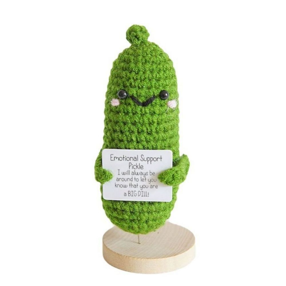 Positive Energy Potato Toy Pocket Handmade Cucumber Funny Knitted Doll Birthday Valentine's Day Friends Gifts Home Decorations