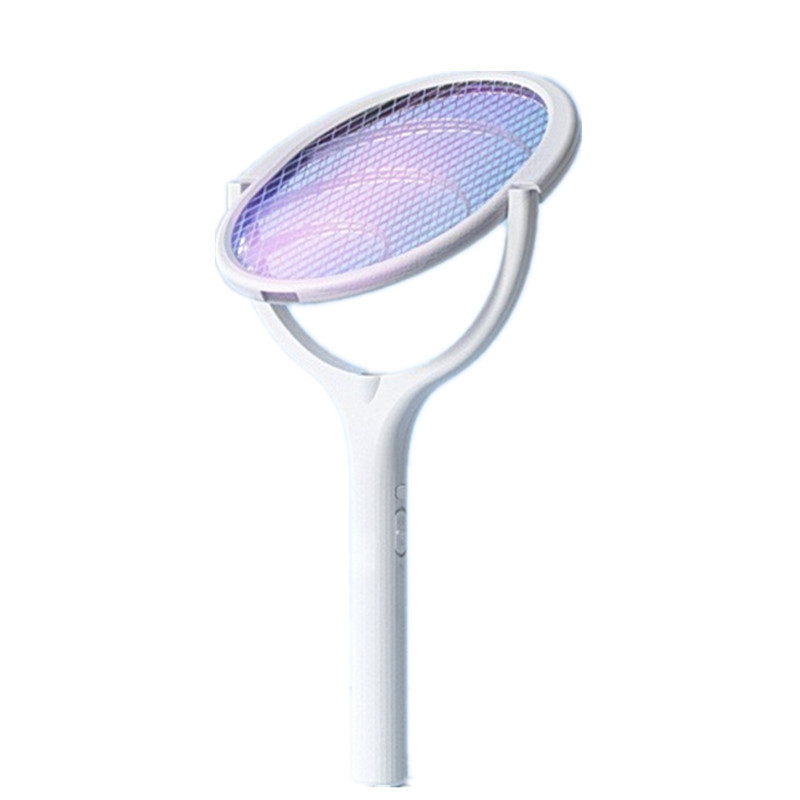 90 Degree Rotatable Charging Racket Kill Fly Bug Safety Insulated Battery Powered Lamp ABS Adjustable Electric Mosquito Swatter