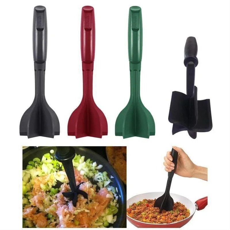 Kitchen meat chopper Ground Beef Masher Utensil Heat Resistant Non-Stick Hamburger Potato Masher Tool Kitchen Gadgets