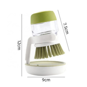 Dishwashing Brush with Soap Dispenser Household Soap Dispenser Dishwashing Brush Kitchen Dishwashing Brush with Holder