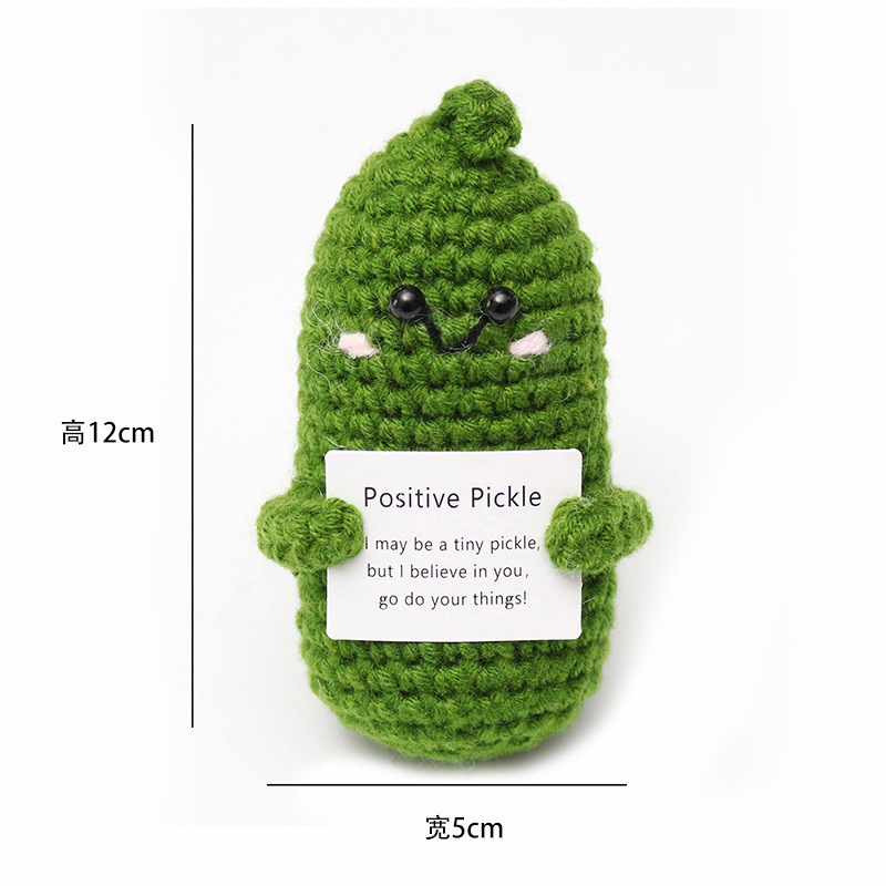 Positive Energy Potato Toy Pocket Handmade Cucumber Funny Knitted Doll Birthday Valentine's Day Friends Gifts Home Decorations