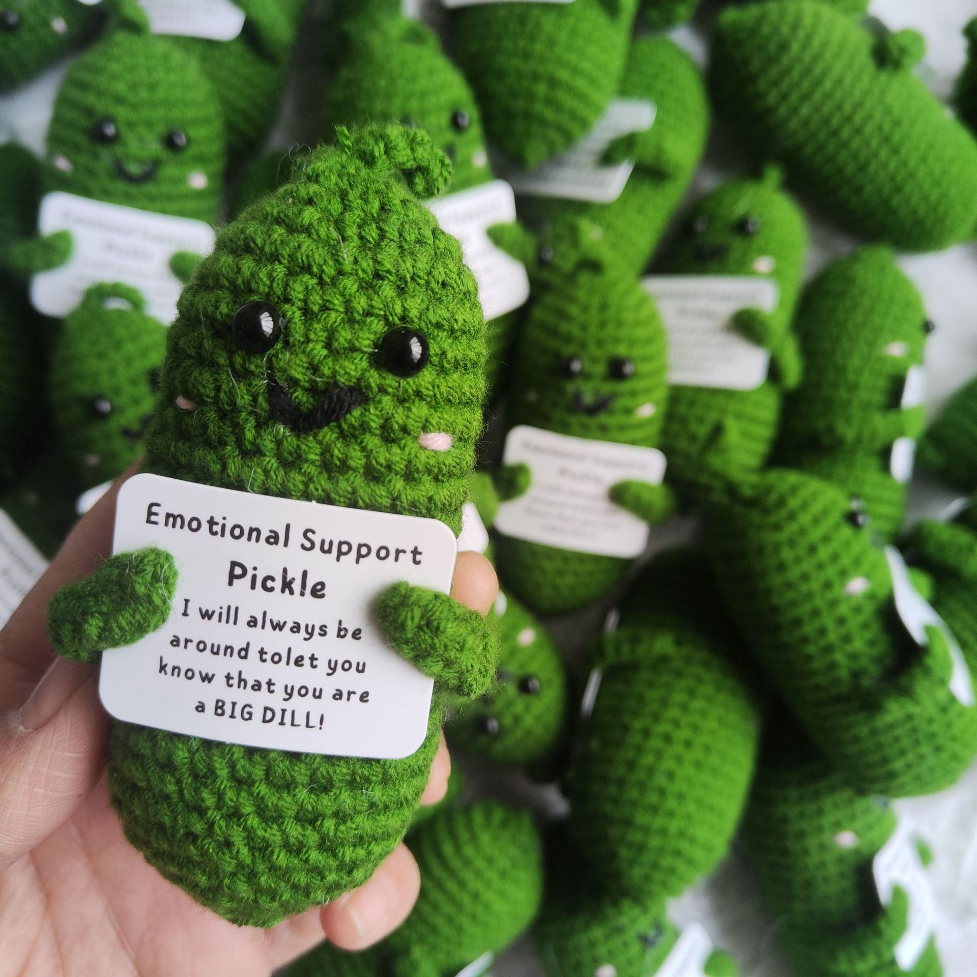 Positive Energy Potato Toy Pocket Handmade Cucumber Funny Knitted Doll Birthday Valentine's Day Friends Gifts Home Decorations