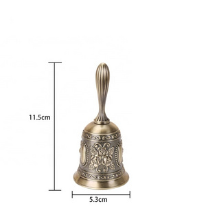 Retro Hand Call Bell Tone European Style Craft Wedding Decoration Alarm Bar Hotel Vintage Bell Wind Bells Decor