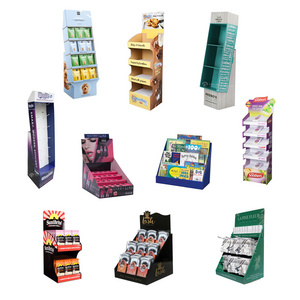 paper nail polish counter display store cardboard display stand hook exterior cardboard shelves for retail store display stand