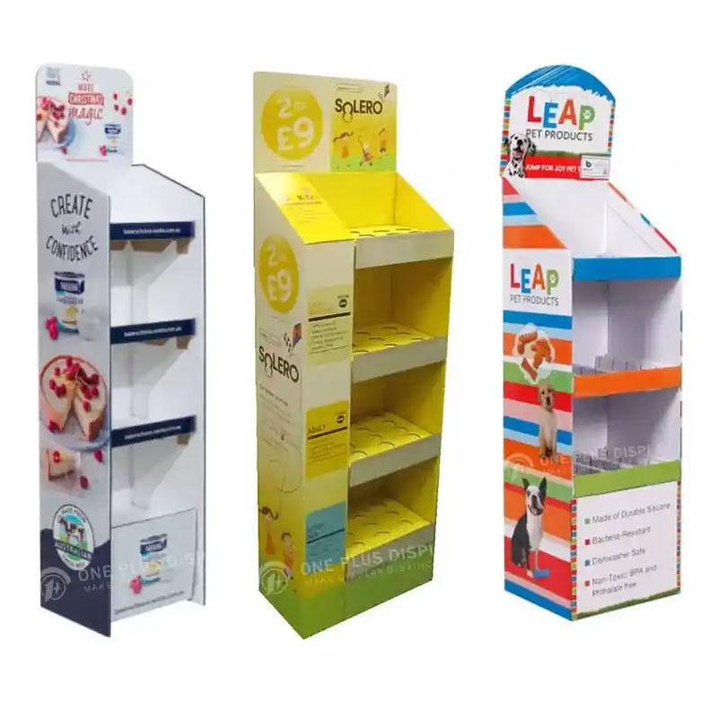 Custom paper rack carton stand display retail funko pop cardboard store chocolate candy food cardboard pallet display stand