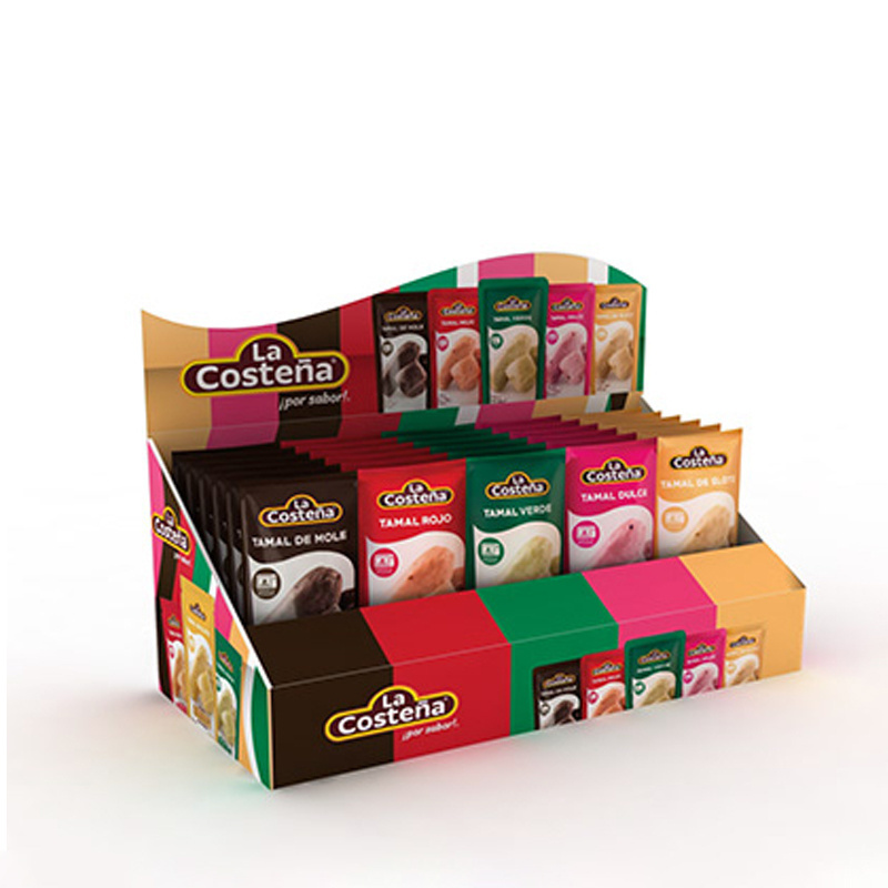 Pop Up Snack Foods Paper Racks Coffee Bean Cardboard Floor Display Shelf Stand display boxes cardboard