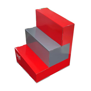 folding commercial carton shoe corrugated display stands box case pop paper shoe counter cardboard display rack for retail shop