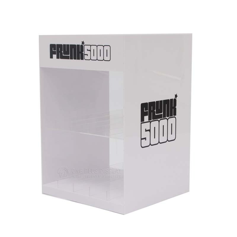 Silk Screen Logo Customized Cigarette Smoke Shop Tobacco Display Rack LED Counter Top Acrylic Display Rack Stand