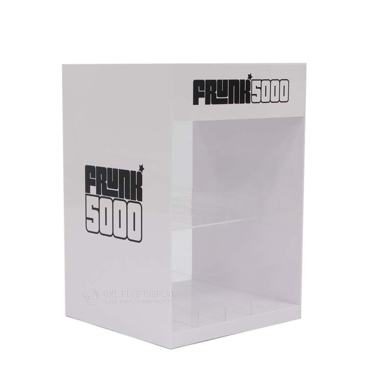 Silk Screen Logo Customized Cigarette Smoke Shop Tobacco Display Rack LED Counter Top Acrylic Display Rack Stand