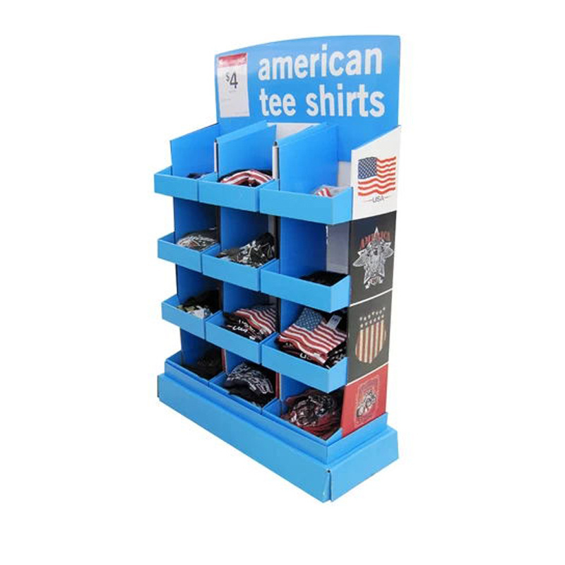 corrugated stand Corrugated Recyclable brochure retail Cardboard t shirt display stands pdq display pallet