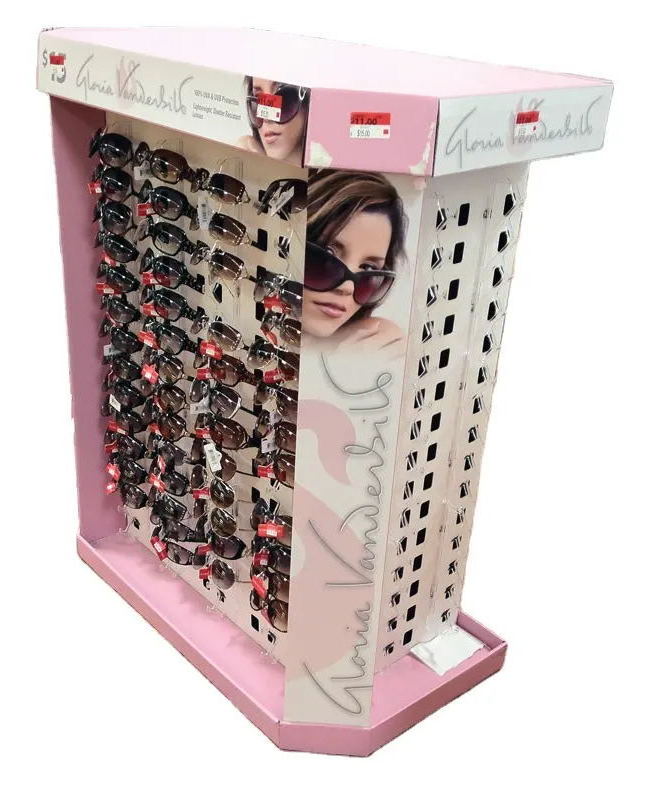 sunglasses display stand paper display pop Corrugated Retail sun glasses floor cardboard sunglasses display stands