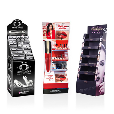 cardboard Cosmetics Store perfume Eyelash Lash Lipstick Makeup paper cardboard Display rack Floor Stand cardboard display stand