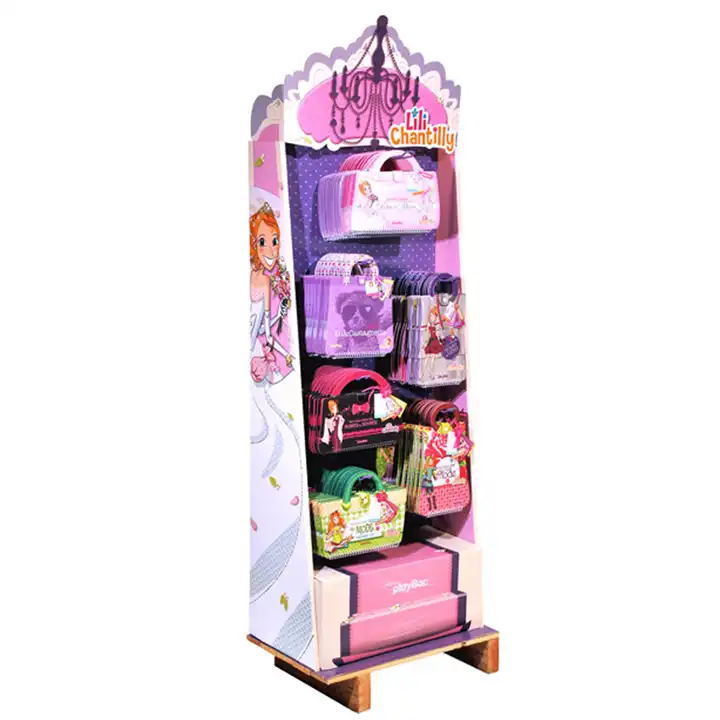 customized product stand cardboard shipper retail display racks Display cardboard hook wallets display stand