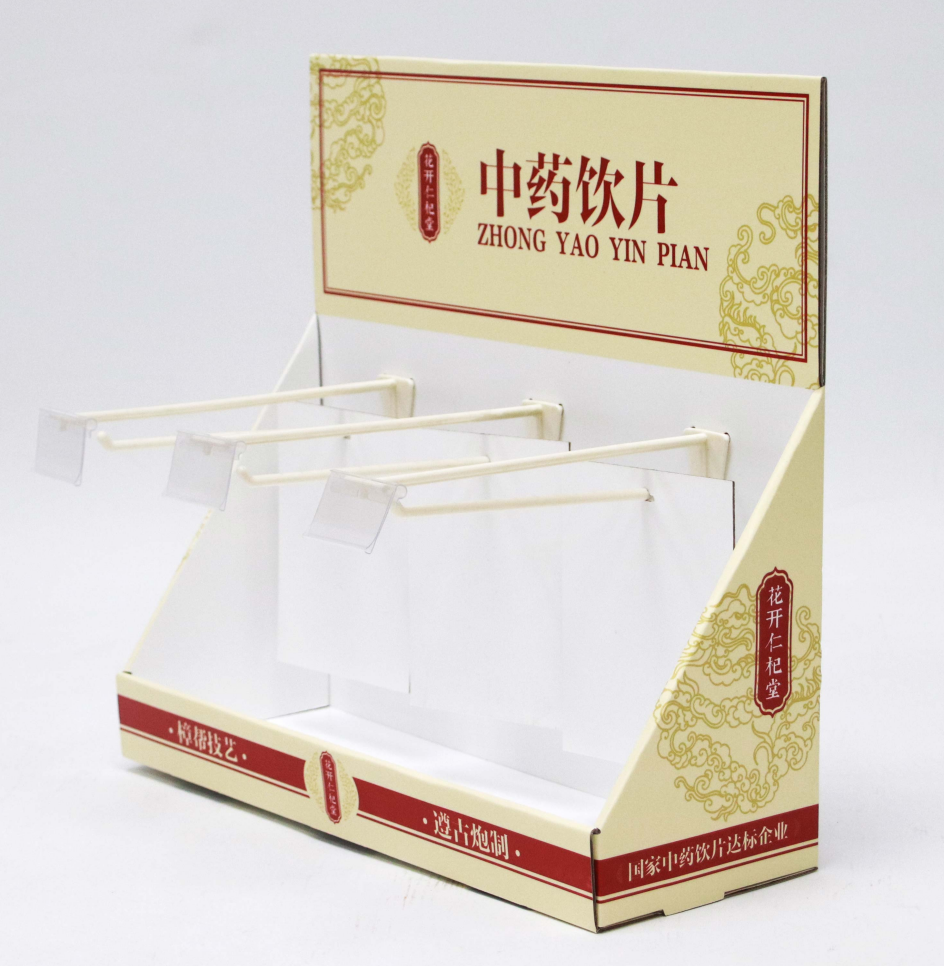 POP Retail hook counter display cardboard display box  Medicine Custom Cardboard Display Shelves For Medicine