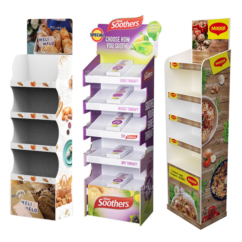 cardboard round cardboard hanging display product korean food display stand 3d paper display cardboard shelf