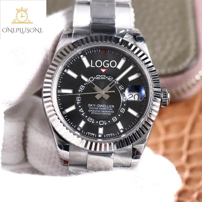 OEM top quality sky 9002 movement Black white blue Dial 42mm Watches Fashion Waterproof Luxury Wrist Watches for Men