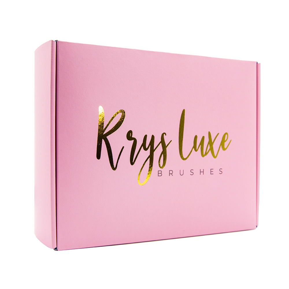 Custom Logo Pink Corrugated Mailer Cardboard Paper Packaging Mailing Postal Shipping Box