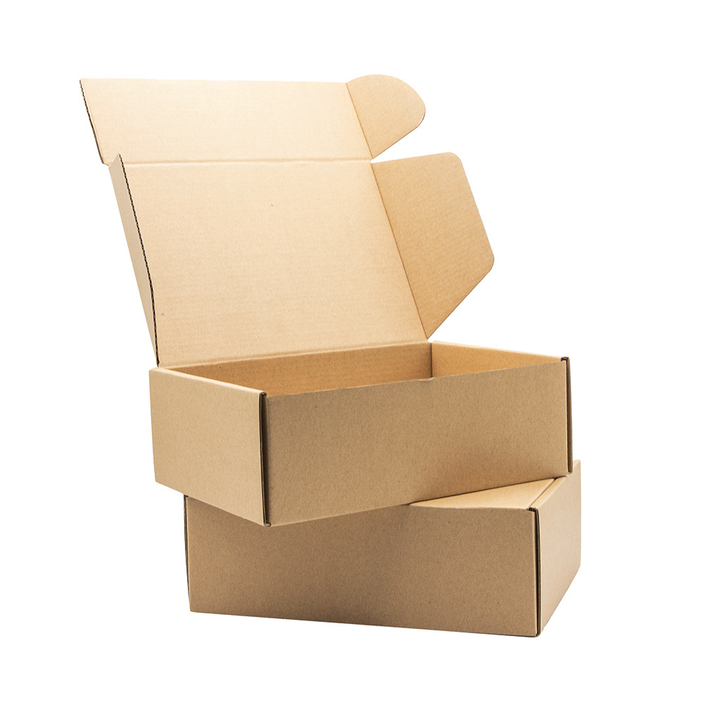 Wholesale Shoe Box Kraft Corrugated Cardboard Paper Packaging Tuck Top Mailing Shipping Box for Shoes