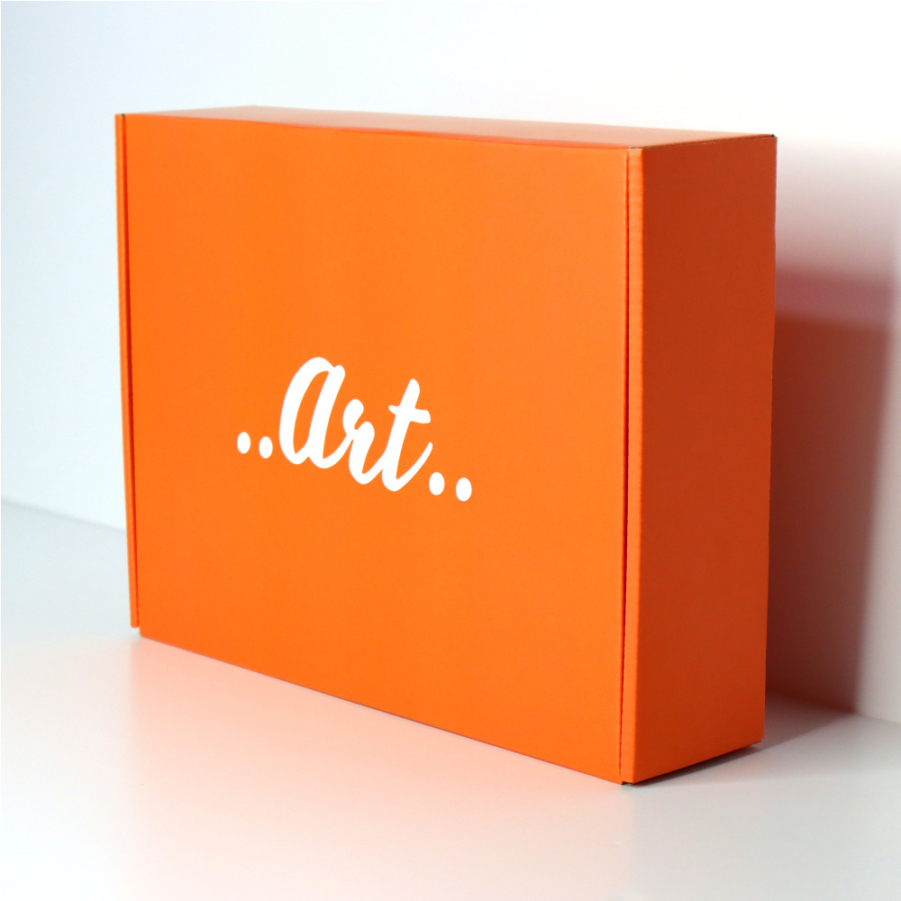 Custom Printing Services Eco Friendly Packaging Tuck Box Printed Orange Shipping Boxes