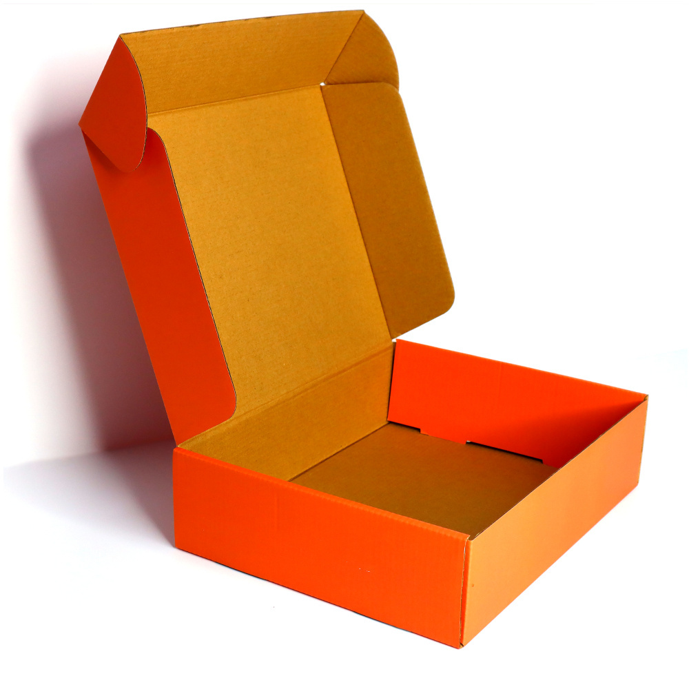 Custom Printing Services Eco Friendly Packaging Tuck Box Printed Orange Shipping Boxes