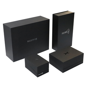 Custom Luxury Black Packaging with Magnetic Box Style Rigid Hard Cardboard Gift Box