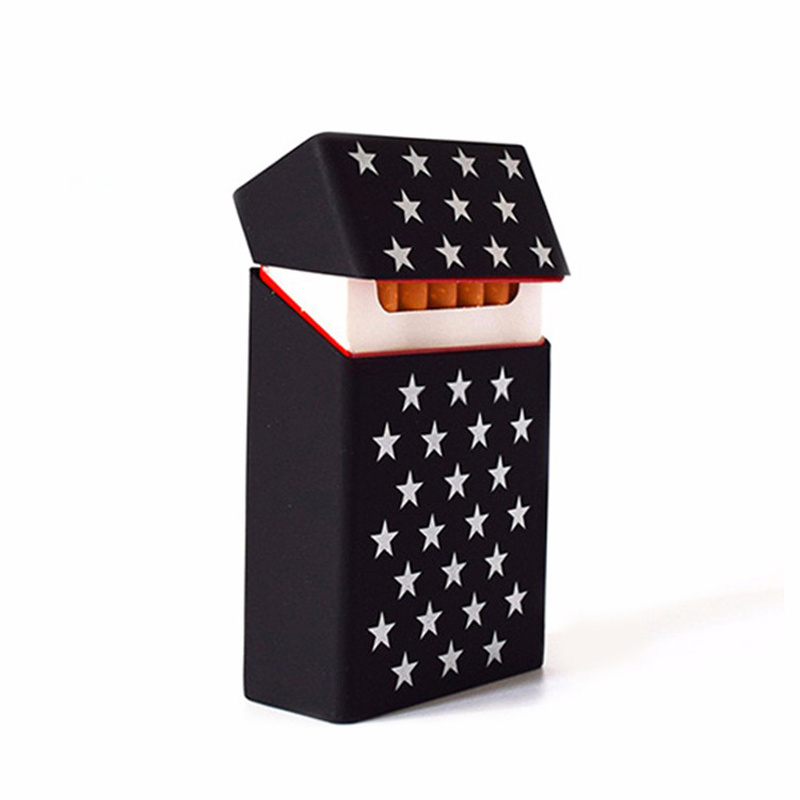 Black Smoking Accessories 20 Cigarettes Box Holder Case