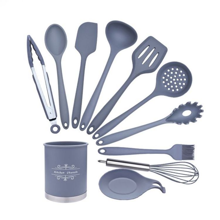 Wholesale 11 Pcs Silicone Kitchen Utensils Set Cooking gadgets items utencilios de cocina