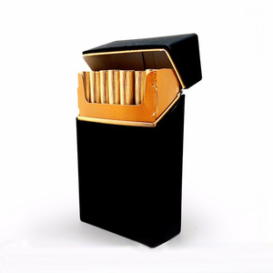 Black Smoking Accessories 20 Cigarettes Box Holder Case