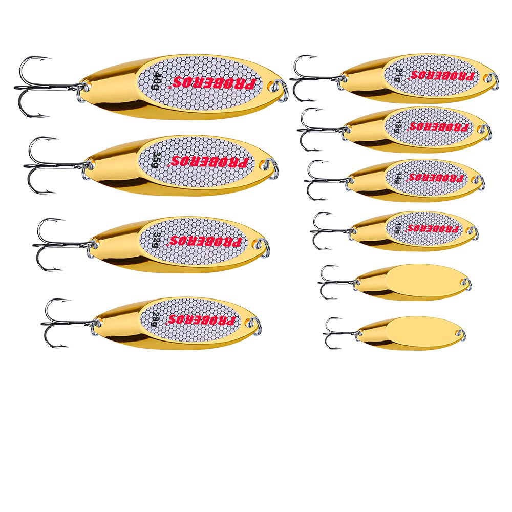 Fulljion Metal Spoon Lure Stencils Hard Spinner Lure Fishing Lure