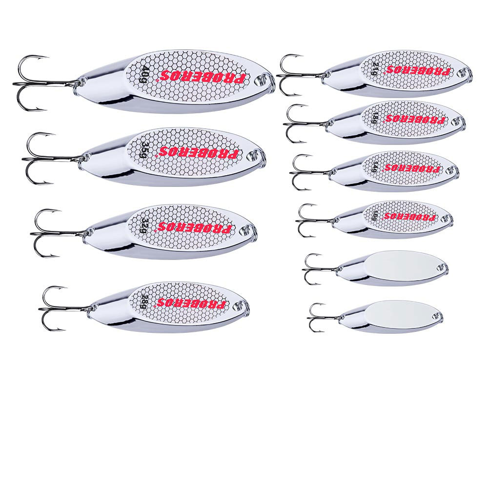 Fulljion Metal Spoon Lure Stencils Hard Spinner Lure Fishing Lure