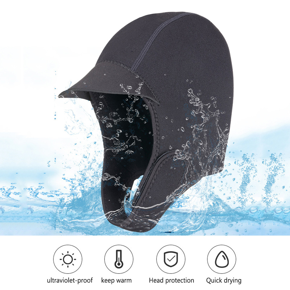 Custom Neoprene Swimming Caps Dive Swimcap Chapeau Homme Sun Protection For Surfing Kayak Rafting Sunhat Waterproof Swim Hat