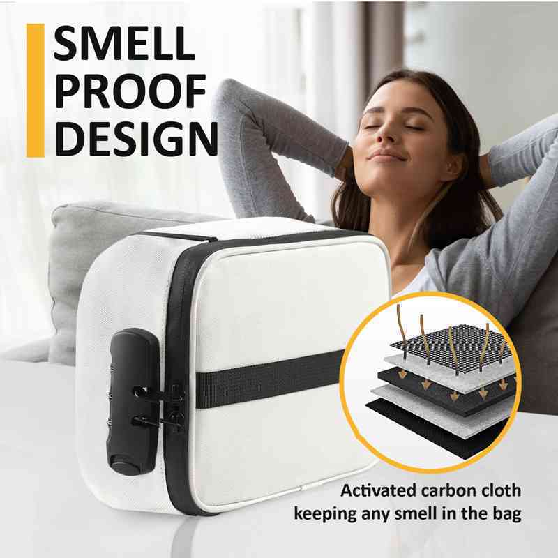 Wholesale Smell Proof Bags with Combination Lock Portable Odor Proof Stash Box Activated Carbon Cloth Smellproof Travel Bags