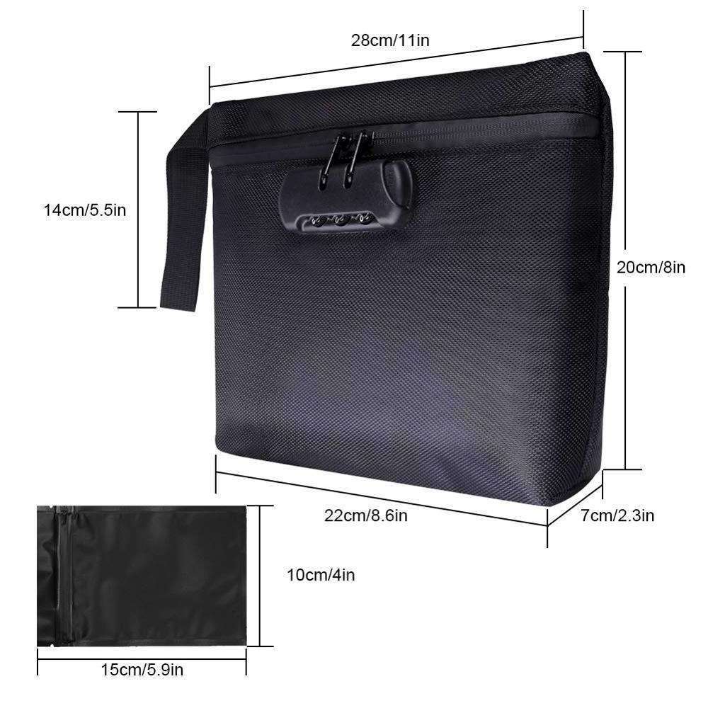 Custom Logo Smell Proof Bag With Combo Lock Waterproof Carbon Lined Smellproof Bag With Zip Lock Document Handbag Men Clutch Bag