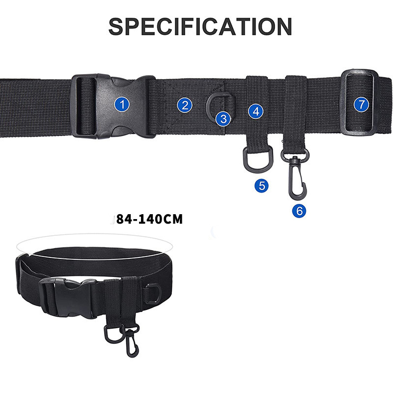 Custom Waist Belt For Fishing Rod Holder Portable Adjustable Hanging Rack Straps Fishing Tackle Wader Pole Support Fighting Belt