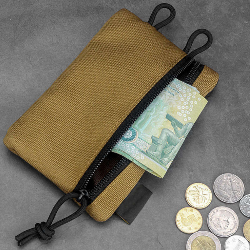 Wholesale Card Holder Wallet for Men and Women Canvas Key Card Storage Pouch With Shoulder Strap Portable Crossbody Coin Purse