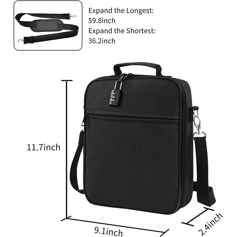 Nylon Tote Bags for Adult Sex Toys Storage Shoulder Bags with Combination Lock Travel Handbags Multifunction Privacy Toy Case