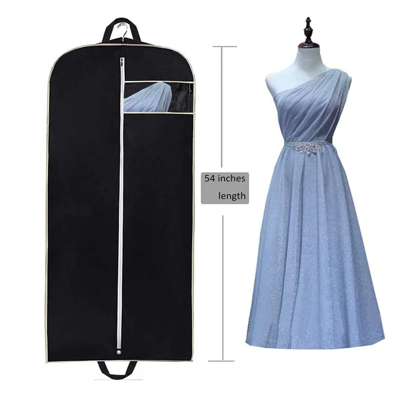 Custom Size Hanging Garment Bag For Travel Non Woven Fabric Breathable Clothes Dust Cover With Zipper Wedding Dress Suit Bags