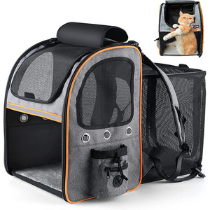 Oxford Pet Carrier Bag Backpack for Travel Breathable Dog Back Packs Large Capacity Bagpack for Small Dogs and Cats Pet Rucksack