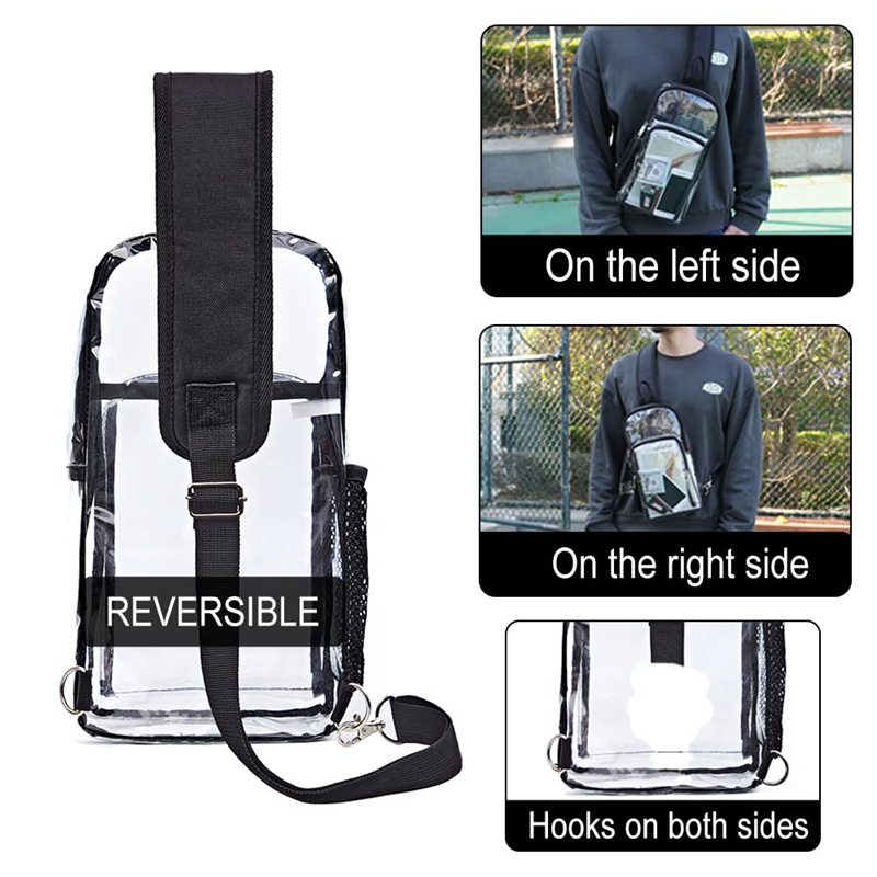 OEM Clear Sling Shoulder Bags For Concerts Stadium Approval Crossbody Bag for Men And Women See Through Transparent Chest Pack