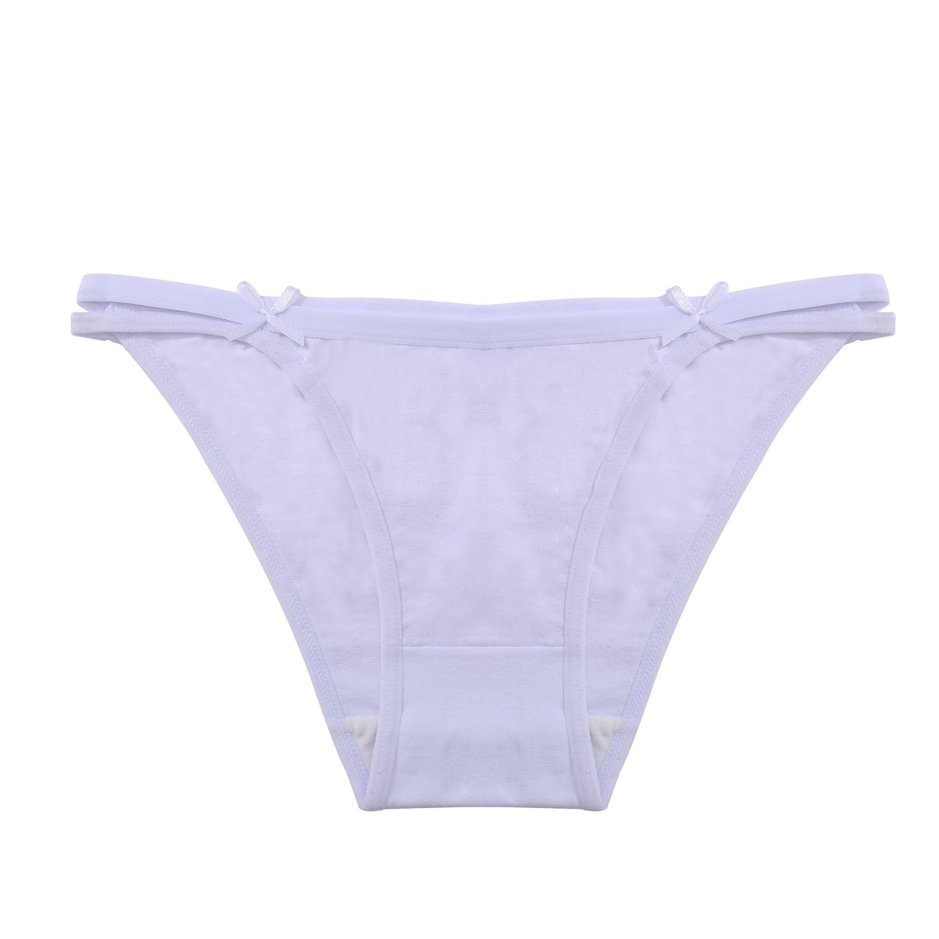 2022 OEM Bow Bandage Women Underwear Low Waist Sexy G-string Breathability Cotton Thongs Panty Women's Panties