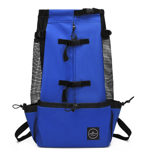 2023 Pet Sport Sack Dog Carrier Adjustable Backpack Dog Outcrop Backpack Ventilated Bicycle Outdoor Pet Supplies L Size Blue