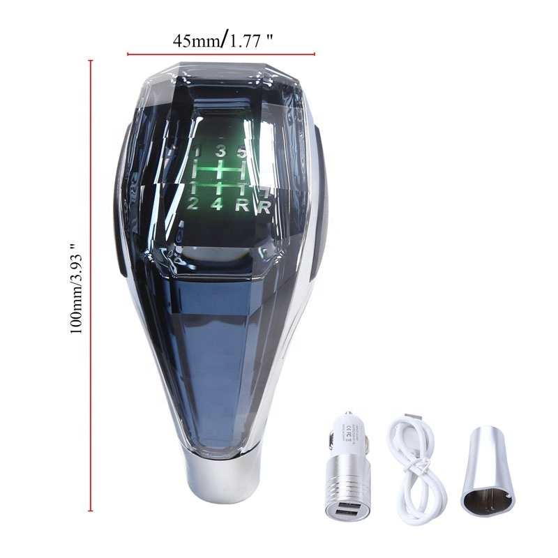 Touch Activated Automatic Gear Shift Knob LED Crystal Gear Knob Car