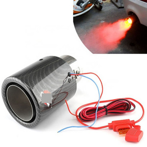 Universal Car LED Exhaust Muffler Tip Tail Pipe Red/Blue Light LED Fire-Breathing Glow Exhaust Pipe