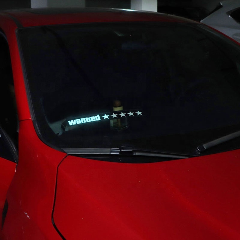 Automotive Rear Window Light Sign Light-up EL Car Sticker