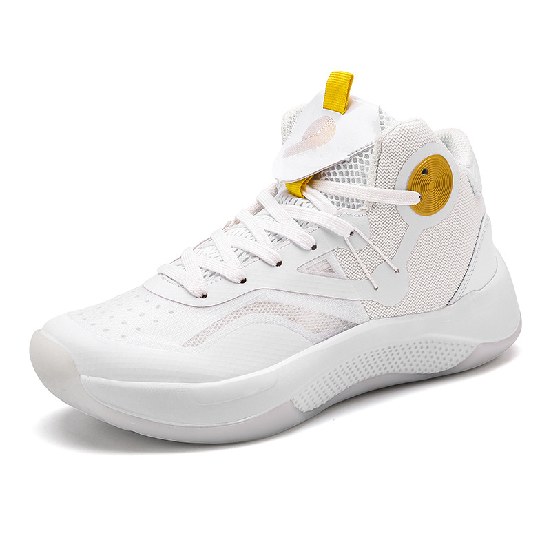 Cheap Wholesale Shoes in China Yellow Basketball Style Custom Shoes Athlet Gym Printing Fashion Sneakers