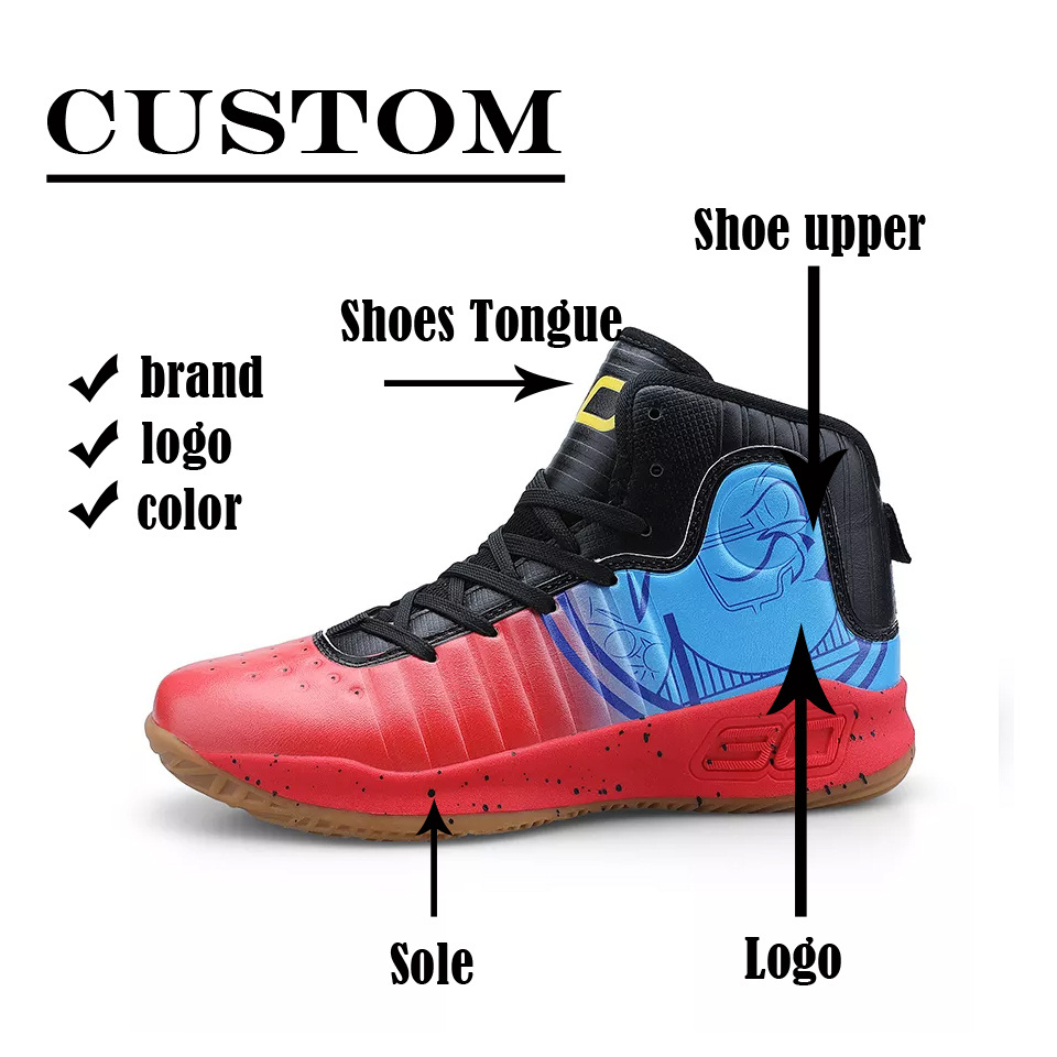 High Top Oem Blank Sneakers Brand Sport Shoe Chaussures De Style Original Basketball Shoes for Men