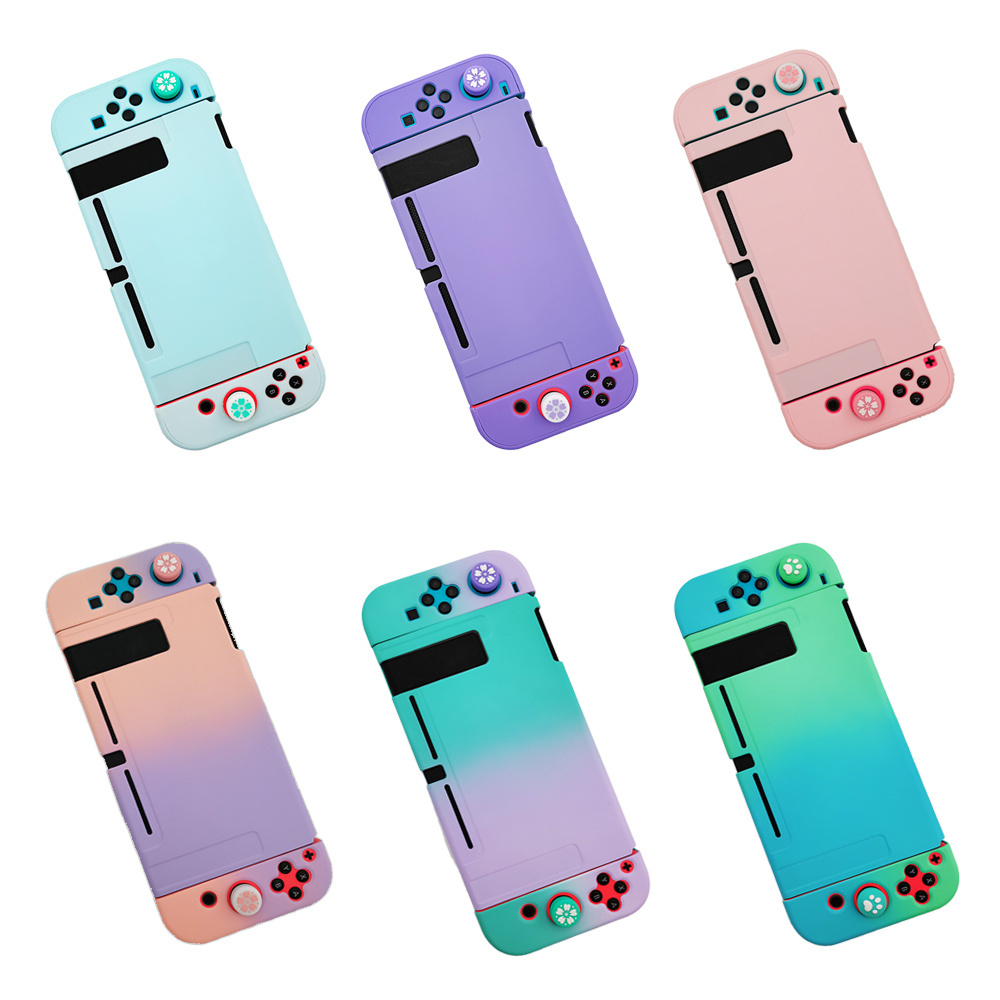 Custom Gradient Color Case For Nintendo Switch Oled | Kawaii Tpu Cover Adapt To Nintendo Switch Console