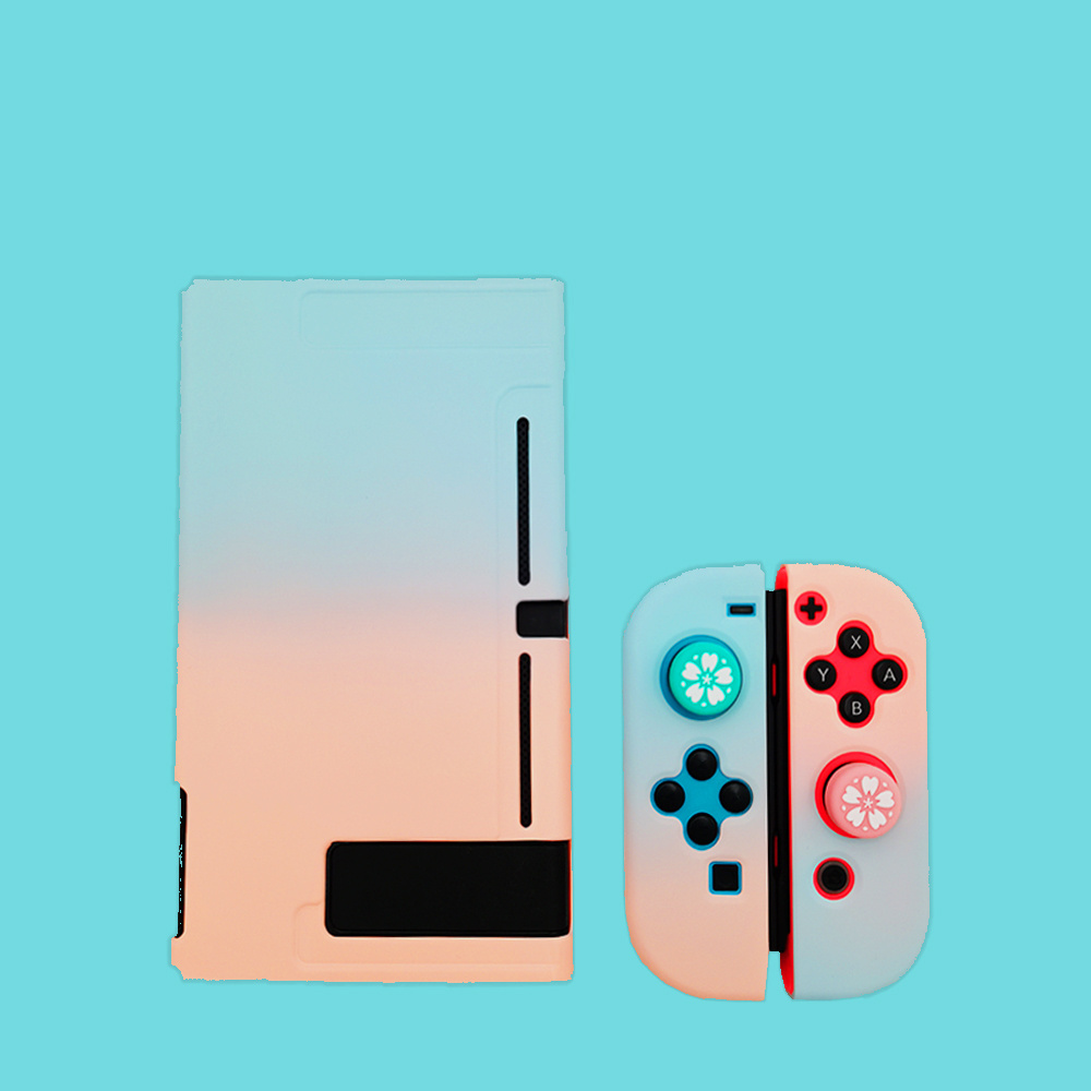 Custom Gradient Color Case For Nintendo Switch Oled | Kawaii Tpu Cover Adapt To Nintendo Switch Console