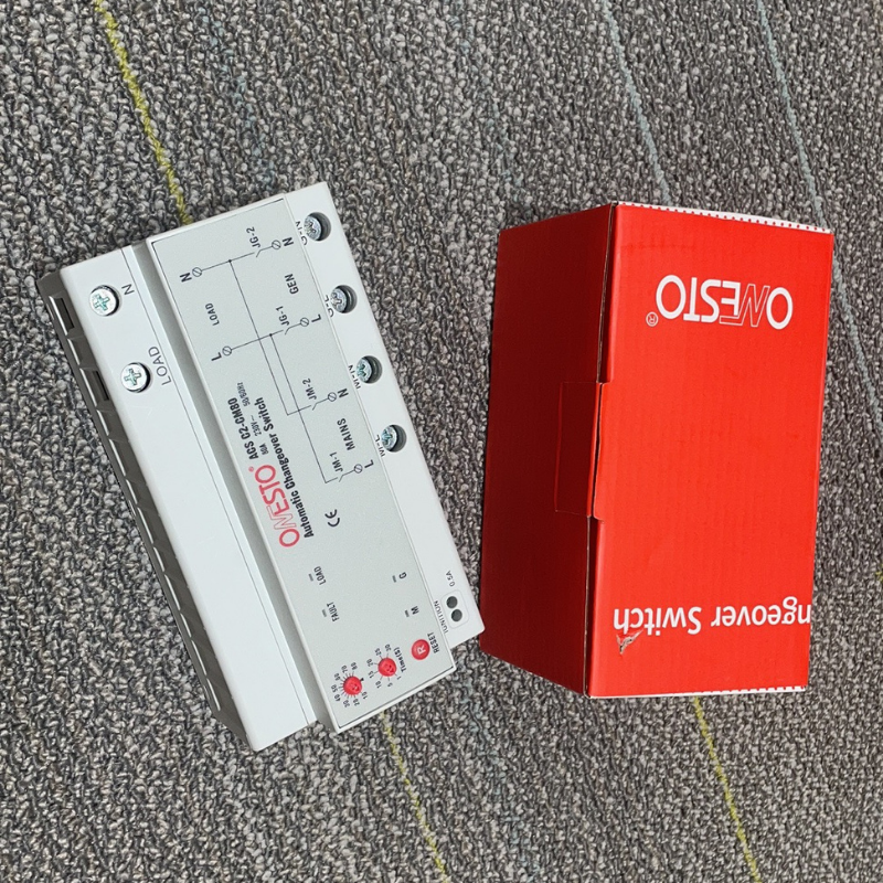 Onesto Generator ATS Automatic Changeover Switch Automatic Transfer Switches 1P+N 10A to 80A Adjustable With CE